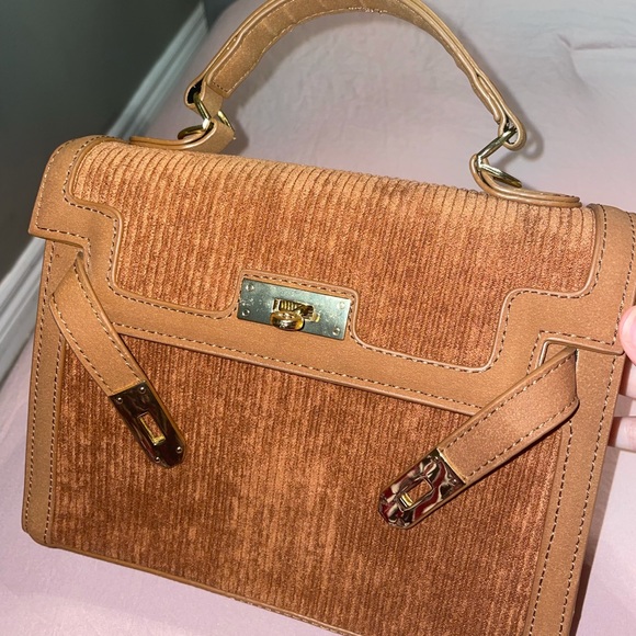❤️SOLD OFF PM❤️ Corduroy/Suede Bag - Picture 2 of 4